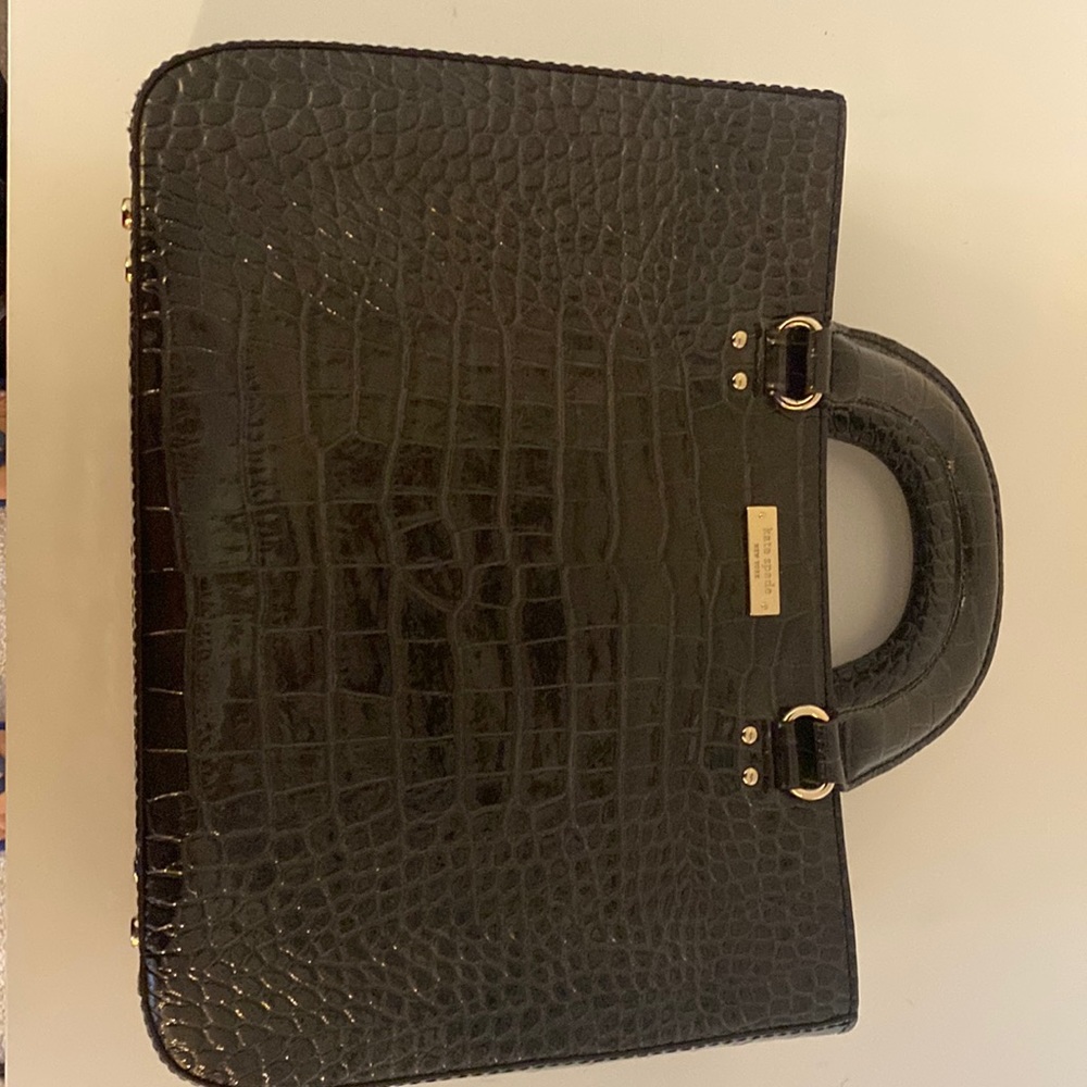 Kate Spade Dark Grey Crocodile Leather Embossed Bag. Comes with dust bag.